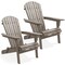 Casafield Folding Adirondack Chair, Cedar Wood Outdoor Fire Pit Lounge Chairs for Patio, Deck, Yard, Lawn and Garden Seating, Partially Pre-Assembled